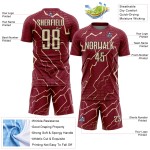 Custom Uniform Jersey Lightning Sports Soccer Sublimation Crimson Cream-Black